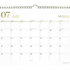 Mead Cambridge® WorkStyle® Academic 2026-2027 Monthly Wall Calendar, White, Medium, 12