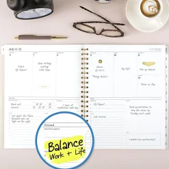 Mead Cambridge® WorkStyle® Balance Academic 2026-2027 Weekly Monthly Planner, Champagne, Large, 8 1/2