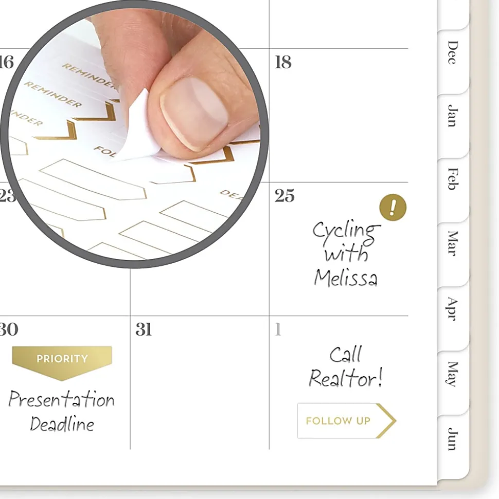 Mead Cambridge® WorkStyle® Balance Academic 2026-2027 Weekly Monthly Planner, Champagne, Medium, 7" x 8 3/4"
