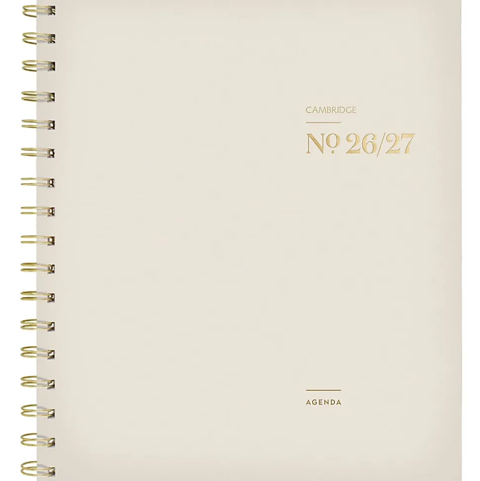 Mead Cambridge® WorkStyle® Balance Academic 2026-2027 Weekly Monthly Planner, Champagne, Medium, 7" x 8 3/4"