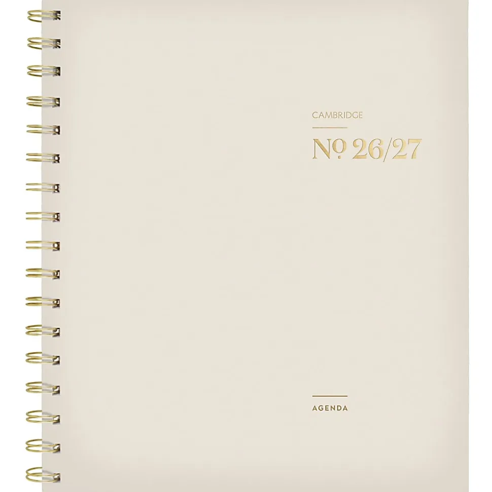 Mead Cambridge® WorkStyle® Balance Academic 2026-2027 Weekly Monthly Planner, Champagne, Medium, 7" x 8 3/4"