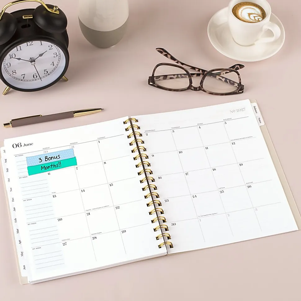 Mead Cambridge® WorkStyle® Balance Academic 2026-2027 Weekly Monthly Planner, Champagne, Medium, 7" x 8 3/4"