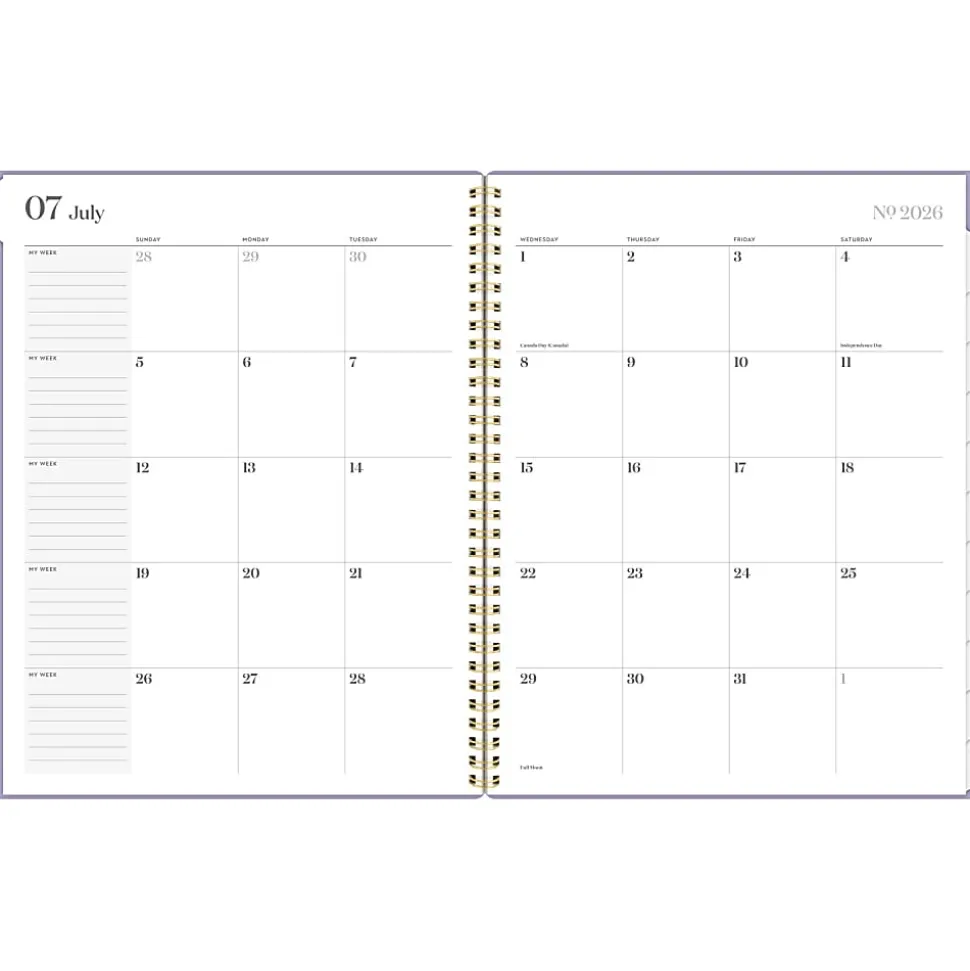 Mead Cambridge® WorkStyle® Classic Academic 2026-2027 Monthly Planner, Misty Lavender, Large, 8 1/2" x 11"