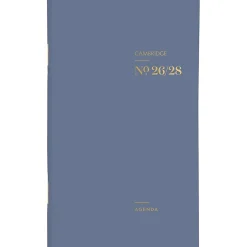 Mead Cambridge® WorkStyle® Classic Academic 2026-2028 Two Year Monthly Planner, Steel Blue, Pocket, 3 1/2