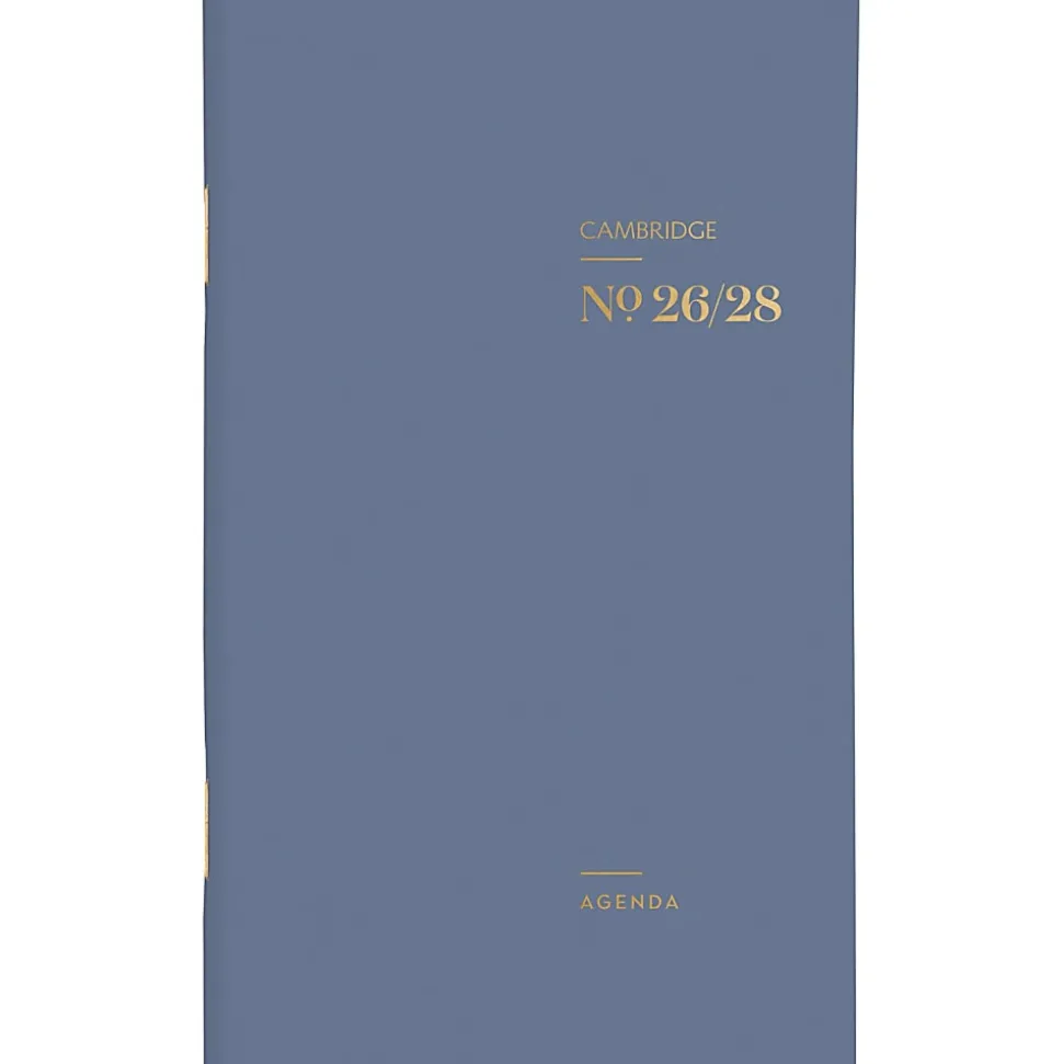 Mead Cambridge® WorkStyle® Classic Academic 2026-2028 Two Year Monthly Planner, Steel Blue, Pocket, 3 1/2" x 6 1/4"