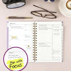Mead Cambridge® WorkStyle® Focus Academic 2026-2027 Weekly Monthly Planner, Misty Lavender, Small, 5 1/2