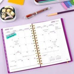 Mead® Color Pop Academic 2026-2027 Weekly Monthly Planner, Fuchsia, Small, 5 1/2