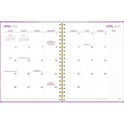 Mead® Color Pop Academic 2026-2027 Weekly Monthly Planner, Fuchsia, Large, 8 1/2" x 11"