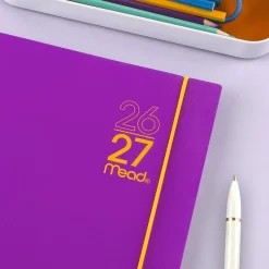 Mead® Color Pop Academic 2026-2027 Weekly Monthly Planner, Fuchsia, Large, 8 1/2