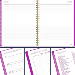 Mead® Color Pop Academic 2026-2027 Weekly Monthly Planner, Fuchsia, Large, 8 1/2