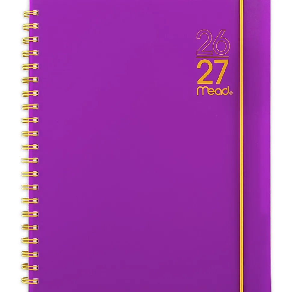 Mead® Color Pop Academic 2026-2027 Weekly Monthly Planner, Fuchsia, Large, 8 1/2" x 11"