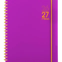 Mead® Color Pop Academic 2026-2027 Weekly Monthly Planner, Fuchsia, Large, 8 1/2