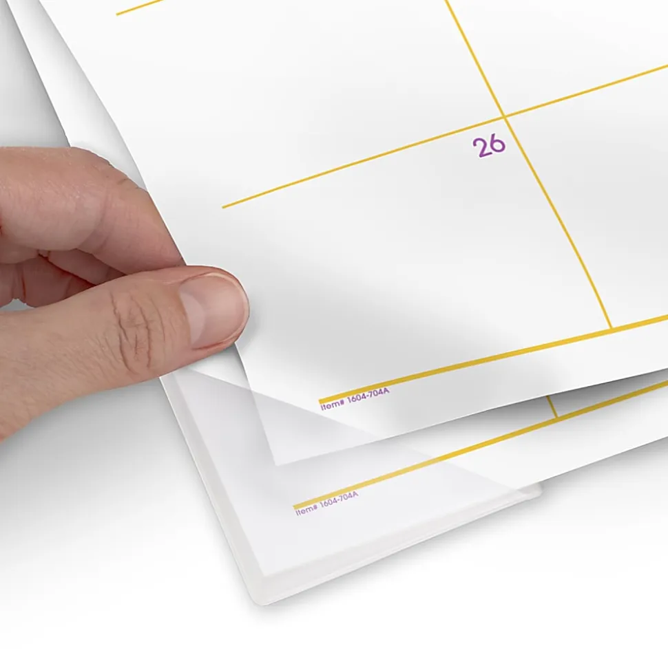 Mead® Color Pop 2026-2027 Monthly Desk Pad Calendar, Fuchsia, Standard, 17" x 21 3/4"