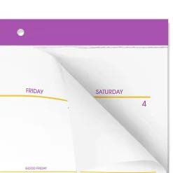 Mead® Color Pop 2026-2027 Monthly Desk Pad Calendar, Fuchsia, Standard, 17