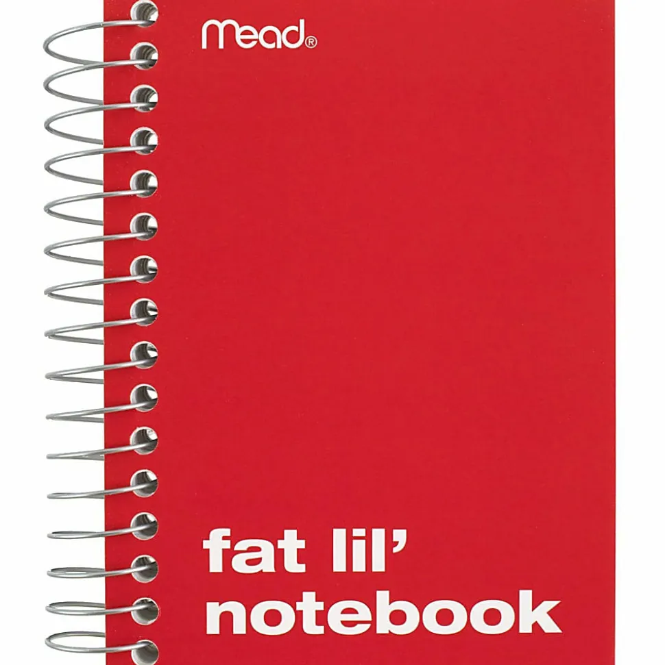 Mead® Fat Lil' Wirebound Notebook, 4" x 5 1/2", 200 Sheets, Assorted Colors