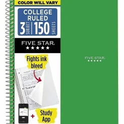 Mead Five Star Wirebound Notebook, 8 1/2