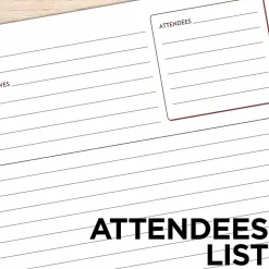 Mead® Limited Meeting Notebook, 7-1/4" x 9-1/2", 80 Pages, Black