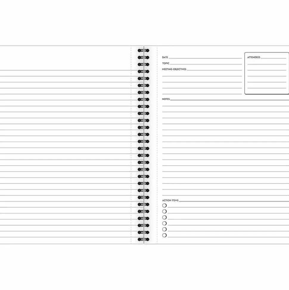 Mead® Limited Meeting Notebook, 7-1/4" x 9-1/2", 80 Pages, Black