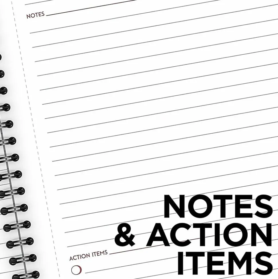 Mead® Limited Meeting Notebook, 7-1/4" x 9-1/2", 80 Pages, Black