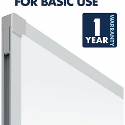 Mead® Melamine Non-Magnetic Dry-Erase Whiteboard With Marker Tray, 72