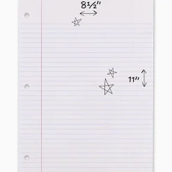 Mead Notebook Filler Paper - Letter - 200 Sheets - Spiral - 0.31" Ruled - Ruled Red Margin - 16 lb Basis Weight - 17208