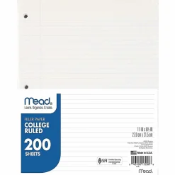 Mead Notebook Filler Paper - Letter - 200 Sheets - Spiral - 0.31
