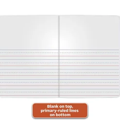 Mead® Primary Journals, 7-1/2" x 9-1/2", Half Page Ruled, 100 Sheets, Blue, Pack Of 6 Journals