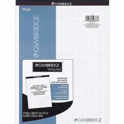 Mead® Quad-Ruled Stiff-Backed Planning Pad, Letter Size, 8 1/2