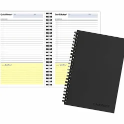 Mead® QuickNotes Business Notebook, 5" x 8", 1 Subject, 80 Sheets, Black