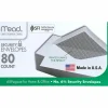Mead White Security Envelopes - Security - #6 3/4 - 6 1/2" Width x 3 5/8" Length - 20 lb - Gummed - Wove - 80 / Box - White