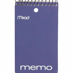 Mead® Wirebound Memo Book, 60 Sheets, College Ruled, 3" x 5"