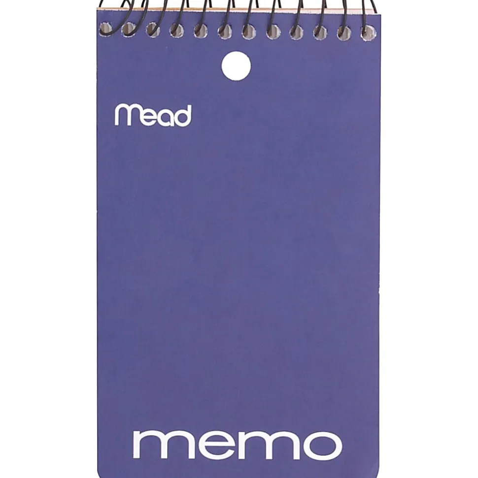 Mead Wirebound Memo Book - 60 Sheets - 120 Pages - Wire Bound - College Ruled Front Ruling - 3"x5" Sheet Size - 45354PK