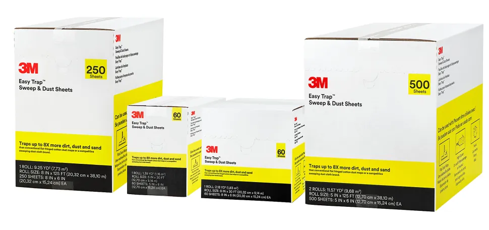 3M™ Easy Trap Duster Sweep And Dust Sheets, 8" x 6" x 125', 1 Roll, 250 Sheets