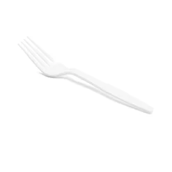 Medline Heavyweight Plastic Forks, White, Pack Of 1,000