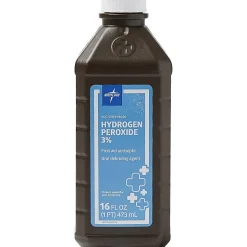 Medline 3 Percent USP Hydrogen Peroxide - For Cut, Skin Abrasion, Burn - 16 oz - 1 Each
