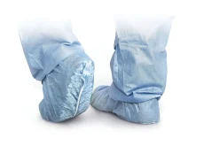 Medline Polypropylene Non-Skid Shoe Covers, XL, Blue, Case Of 100