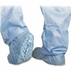 Medline Skid-Resistant Scrub Shoe Covers, Blue, Pack Of 100
