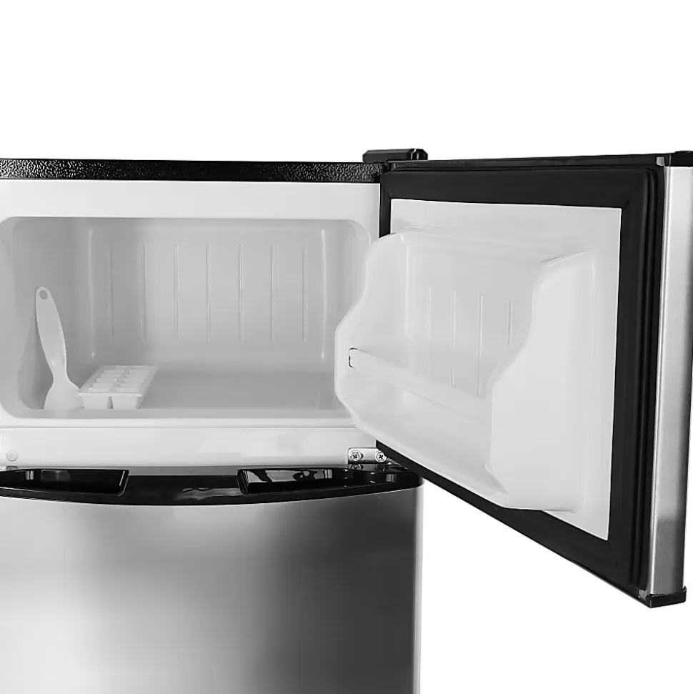 MegaChef 3.2 Cu. Ft. 2-Door Refrigerator/Freezer, Silver