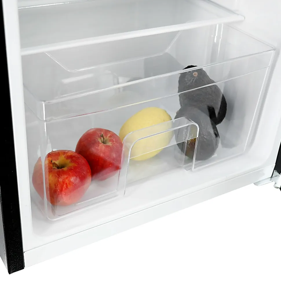 MegaChef 3.2 Cu. Ft. 2-Door Refrigerator/Freezer, Silver