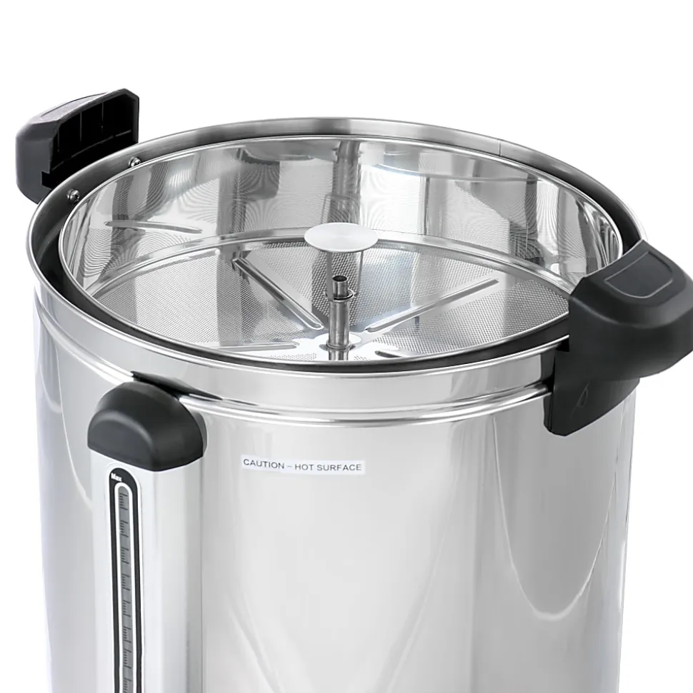 MegaChef 100-Cup Stainless Steel Urn-Style Coffee Maker, Silver