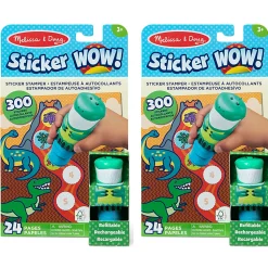 Melissa & Doug Sticker WOW!™ Activity Pad Sets, Medium, Dinosaur, 300 Stickers Per Set, 2 Sets