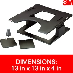 3M™ Ergonomic Notebook Computer Stand, Black