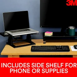 3M™ Ergonomic Notebook Computer Stand, Black