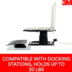 3M™ Ergonomic Notebook Computer Stand, Black