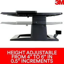 3M™ Ergonomic Notebook Computer Stand, Black