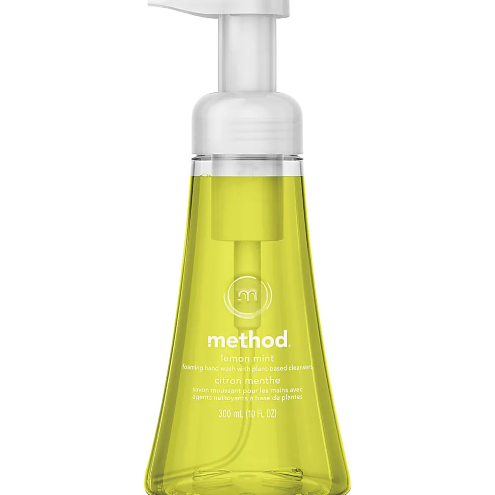 Method® Antibacterial Foam Gel Hand Wash Soap, Lemon Mint, 10 Oz Bottle