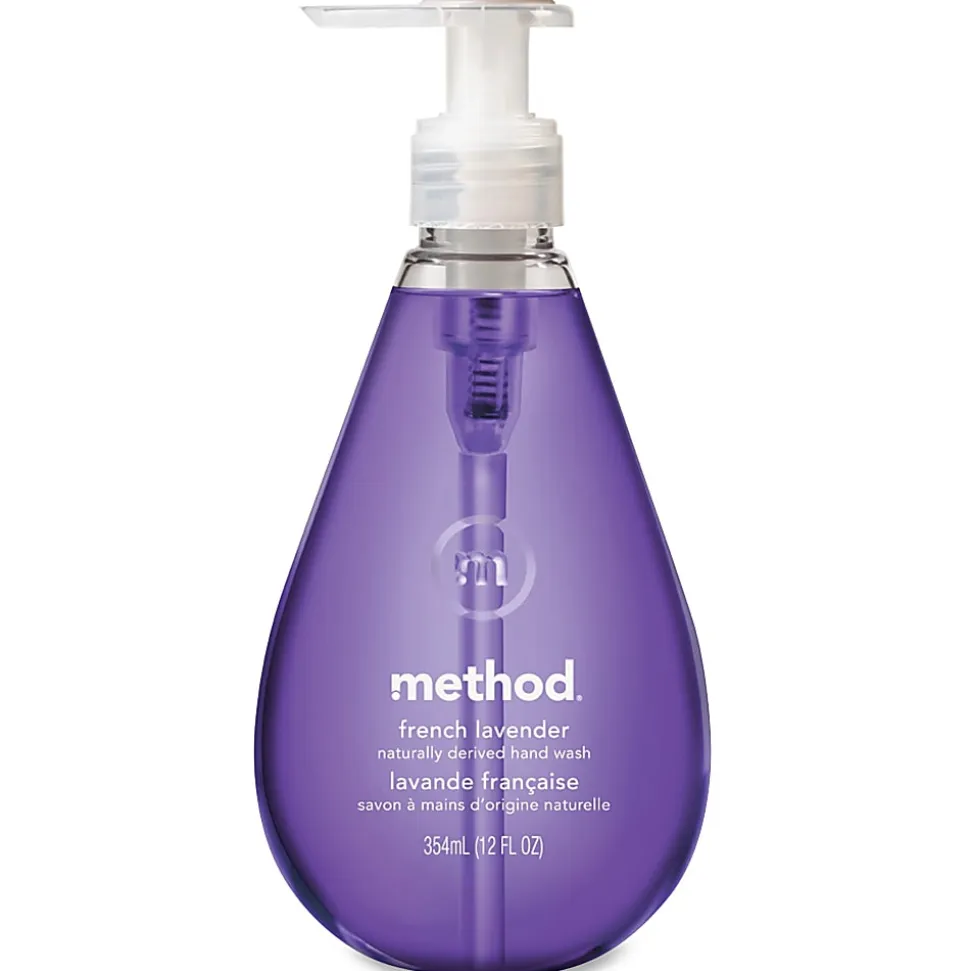 Method French Lavender Gel Hand Wash - French Lavender Scent - 12 oz - Pump Bottle Dispenser - Bacteria Remover - 1312020050650