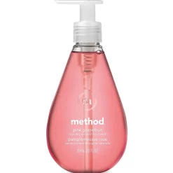 Method Pink Grapefruit Gel Hand Wash, Pink Grapefruit Scent, 12 fl oz (354.9 mL), Pack of 6, Pump Bottle Dispenser - MTH00039CT