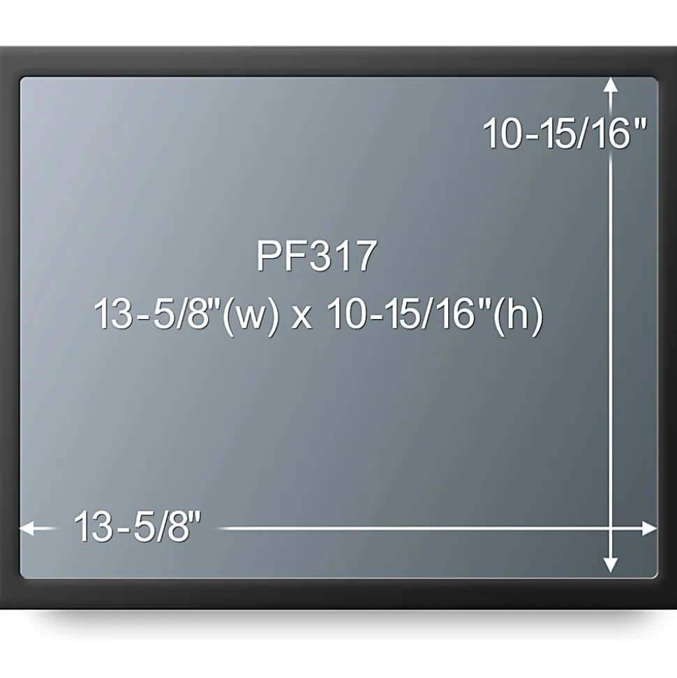 3M Framed Privacy Filter Screen for Monitors, 17" Standard (5:4), Reduces Blue Light, PF170C4F