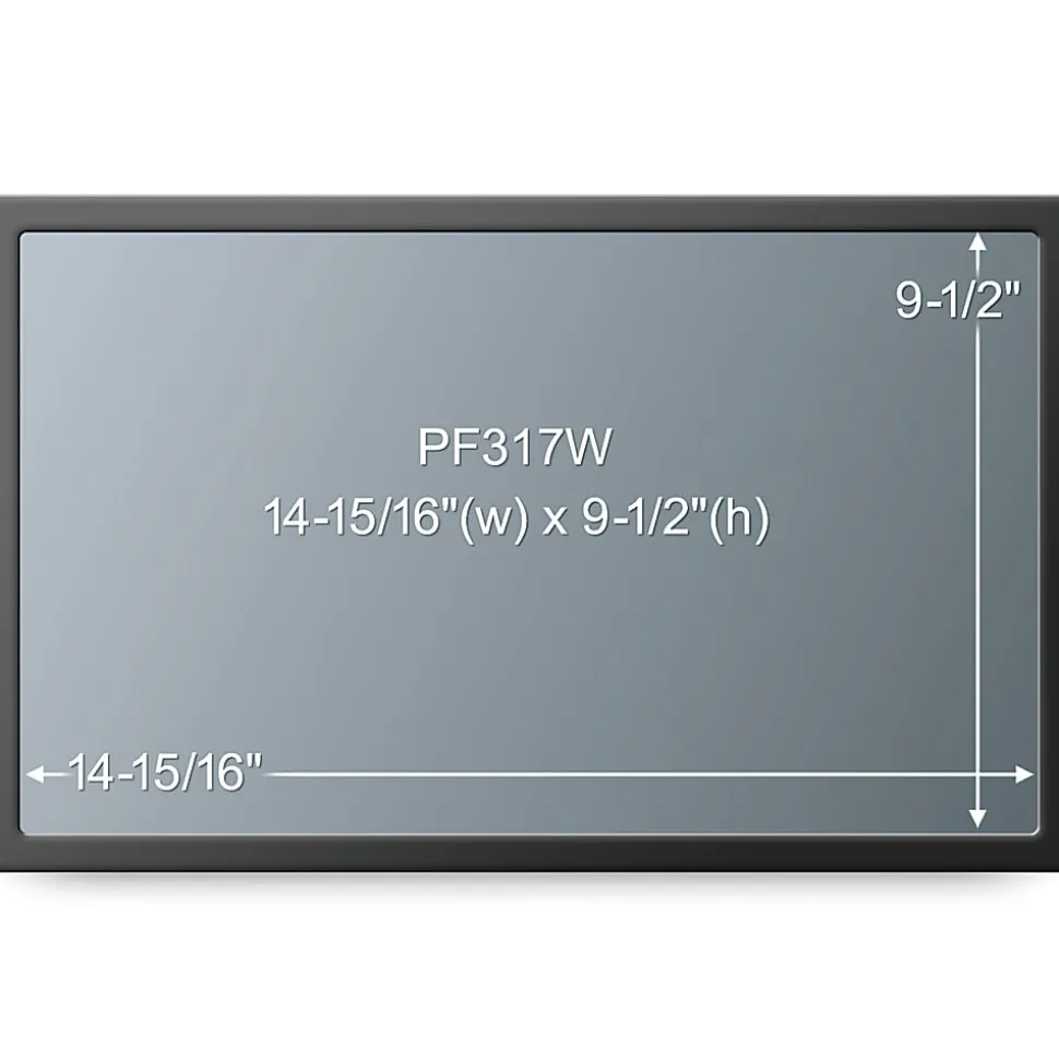 3M™ Framed Privacy Filter Screen for Monitors, 17.0" Widescreen (16:10), PF170W1F